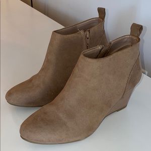 Light Brown Suede Booties - Size 6.5
